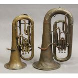 A Hawkes & Son Excelsior Sonoros Class A euphonium and a Boosey & Co tuba, serial number '72825' (