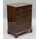 An early 20th century George III style mahogany chest of two short and four graduated long