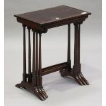 A 20th century Regency style mahogany nest of three occasional tables, height 59cm, width 49cm,