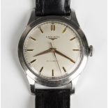 A Longines Automatic stainless steel 'Jumbo' cased gentleman's wristwatch, circa 1951, Ref. No.