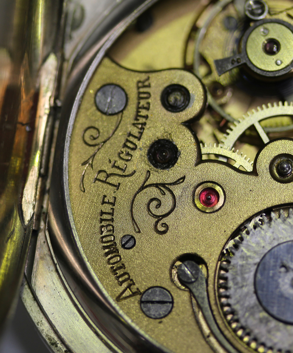 A base metal cased keyless wind open-faced goliath pocket watch, the jewelled lever movement - Image 9 of 15