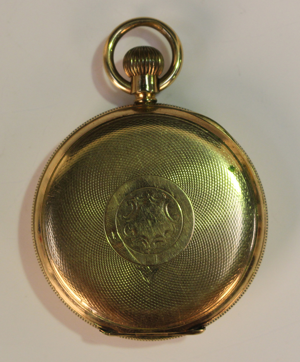 An Omega gilt metal cased keyless wind open-faced pocket watch, the signed jewelled lever movement - Image 6 of 6