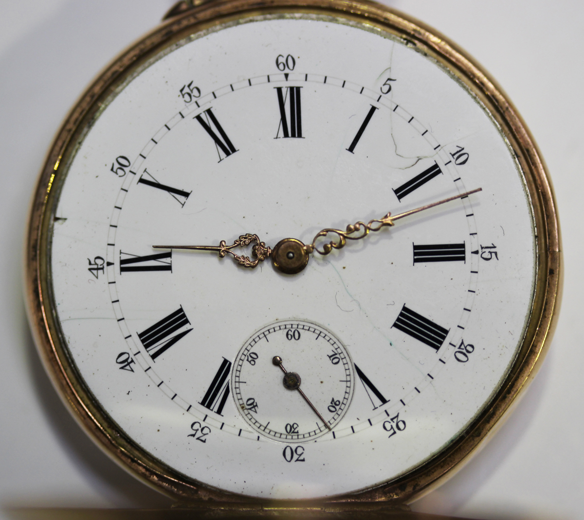 A gold cased keyless wind open-faced gentleman's pocket watch, last quarter of the 19th century, - Image 3 of 8