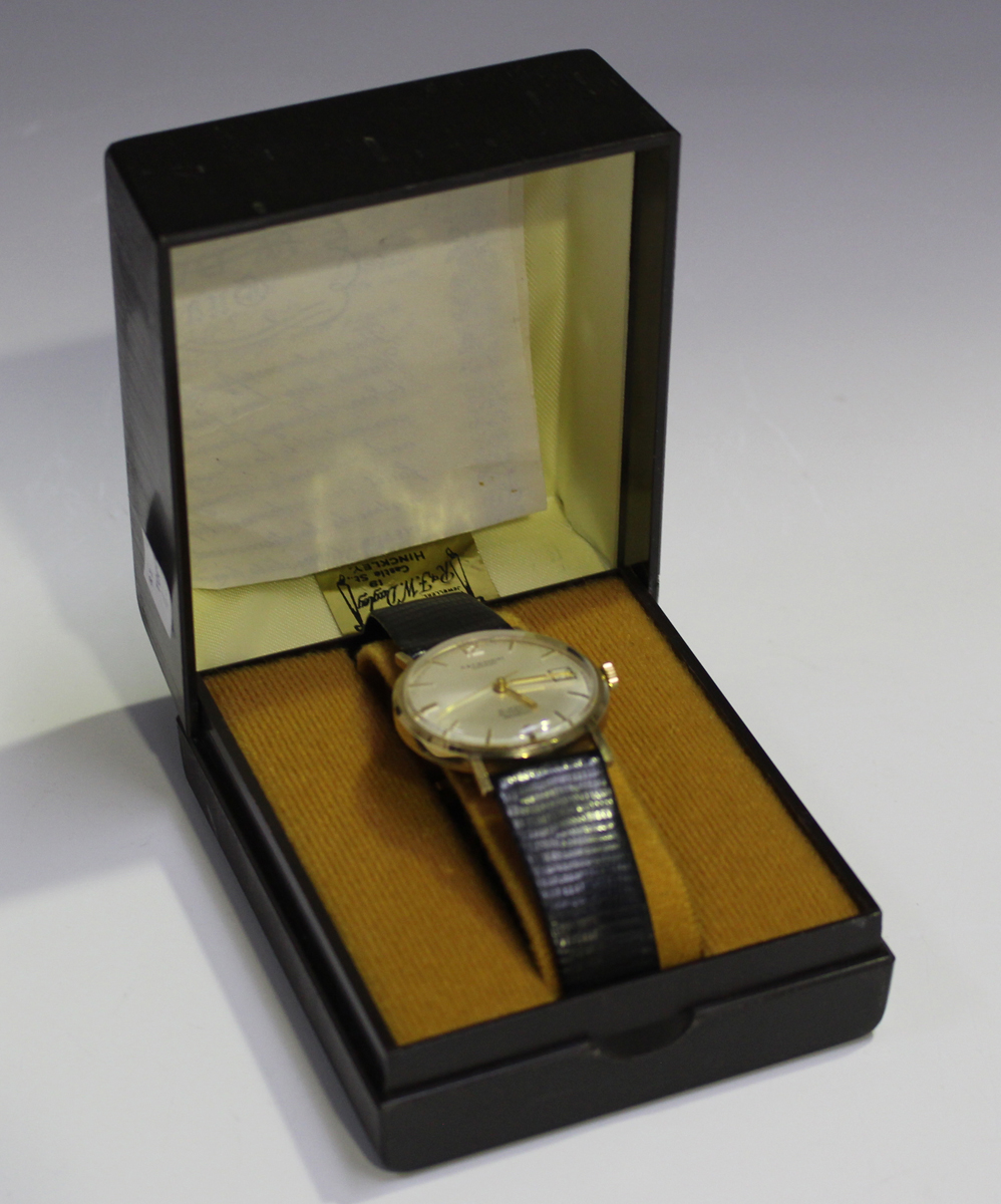 An R. & F.W. Dagley Hinckley Automatic 9ct gold circular cased gentleman's wristwatch, the signed - Image 2 of 8