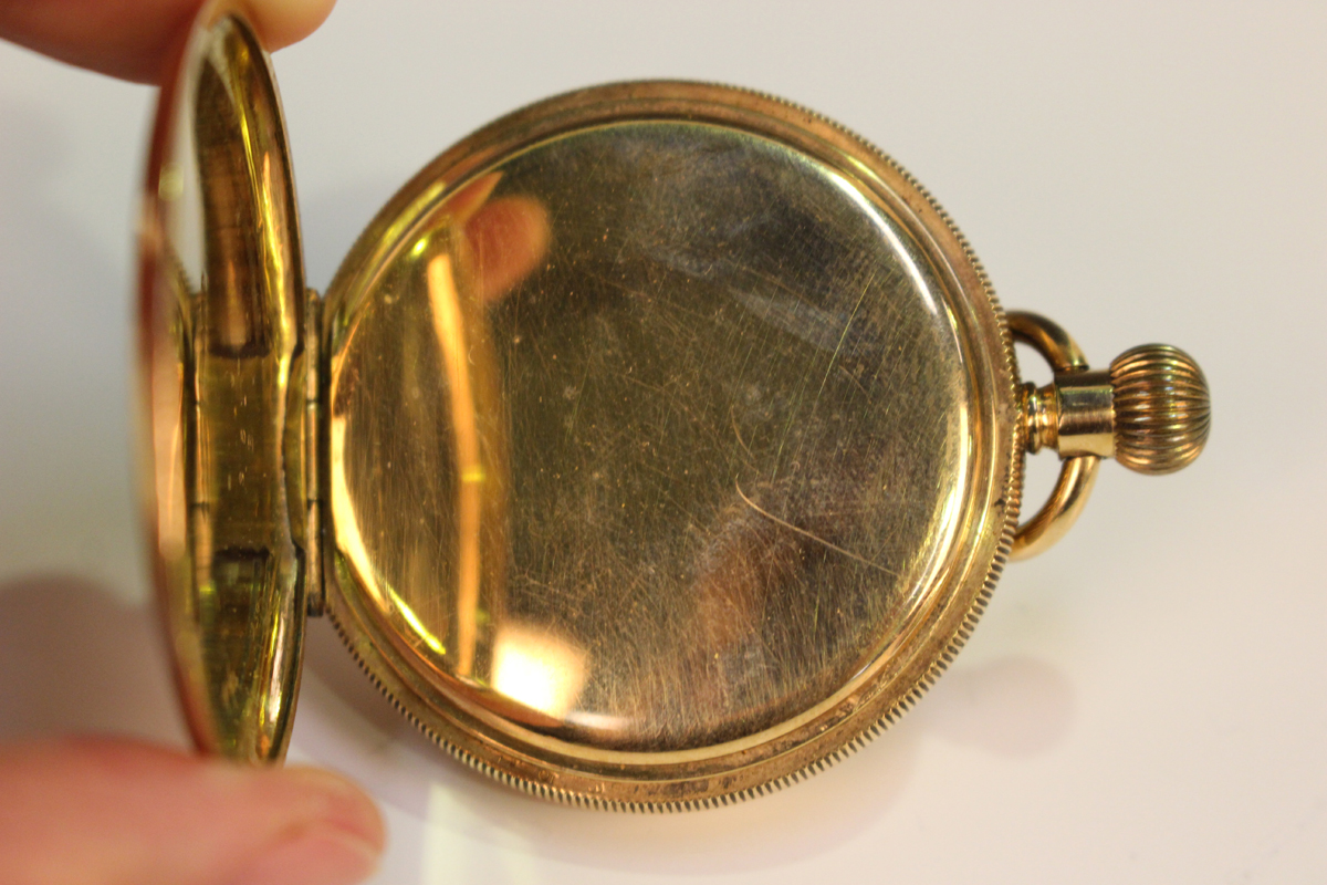 An Omega gilt metal cased keyless wind open-faced pocket watch, the signed jewelled lever movement - Image 4 of 6