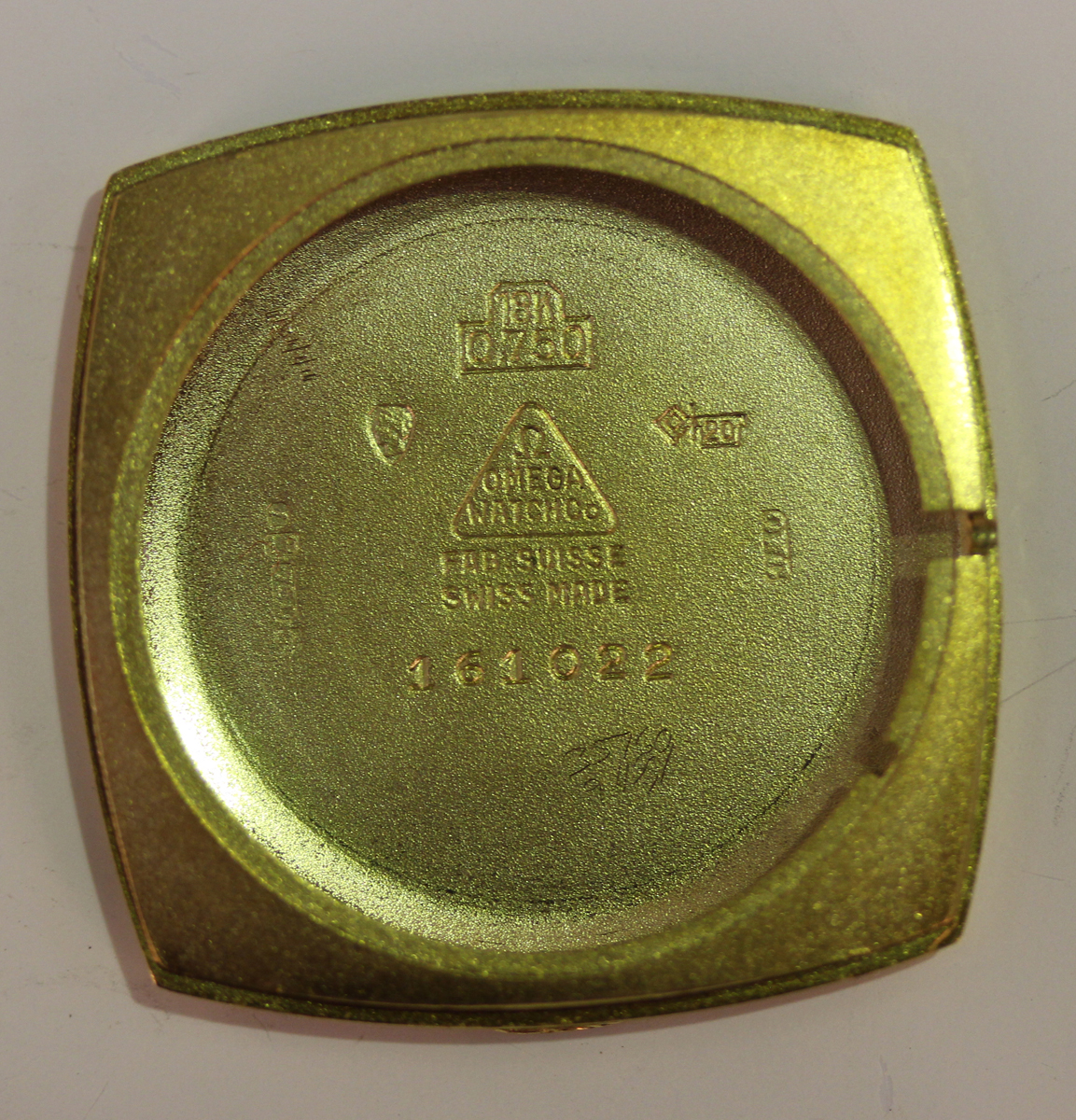 An Omega Automatic De Ville 18ct gold curved square cased gentleman's wristwatch, the movement - Image 5 of 7