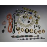 A large collection of costume jewellery, including bracelets, necklaces and brooches.Buyer’s Premium