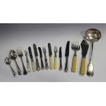 A Mappin & Webb part canteen of plated cutlery and a small group of other plated cutlery.Buyer’s