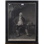 Joseph Wright of Derby - 'Sir Richard Arkwright', mezzotint by John Raphael Smith published 1801,