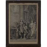 After Anthony Van Dyke - Charles I and his Family, late 18th century engraving, 52cm x 37cm,