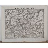 Sebastian Munster - 'Nova Graecia' (Map of Greece), 16th century wood-engraving, 32cm x 40.5cm.