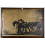 Joseph Walter West - Harvest Scene, lithograph, signed and edition 23/28 in pencil, 97cm x 146cm,