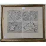 Gerard Mercator - 'Anglesey, Wight Vectis Olim, Garnesay, Jarsay' (Map of the British Islands