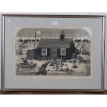 Graham Clarke - 'Prospect Cottage', monochrome etching with aquatint, signed, titled and