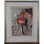 Mary Fedden - 'Chiswick', colour lithograph, 52.5cm x 39cm, within a silvered frame.Buyer’s