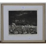 Philip Reeves - 'Rollright Stones', etching with aquatint, signed and titled in pencil, 27.5cm x