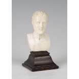 A 19th century carved ivory head and shoulders portrait bust of the Duke of Wellington, height 8.
