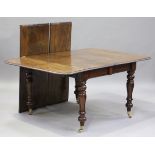 A William IV mahogany extending dining table, in the manner of Gillows of Lancaster, the pull-out