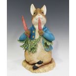Four large Border Fine Arts 'The World of Beatrix Potter' resin figures, comprising Peter Rabbit