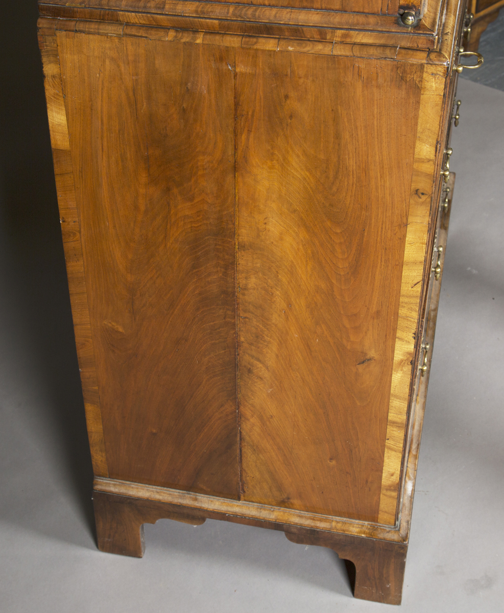 A George I walnut secrétaire cabinet, in the manner of William Old and John Ody, the cavetto moulded - Image 5 of 8