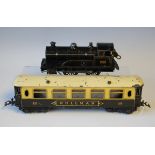 Two Hornby Series No. 2 gauge O Pullman coaches, ten items of Hornby gauge O goods rolling stock,