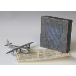 A post-war Dinky Toys No. 60R Empire Flying Boat 'Cambria G-ADUV', with a pre-war box and