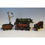 A small collection of gauge O railway items, comprising a Hornby No. 2 special 4-4-2 tank locomotive