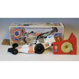 An Ideal Evel Knievel Formula I Dragster with figure and launcher, boxed (playwear, lacking
