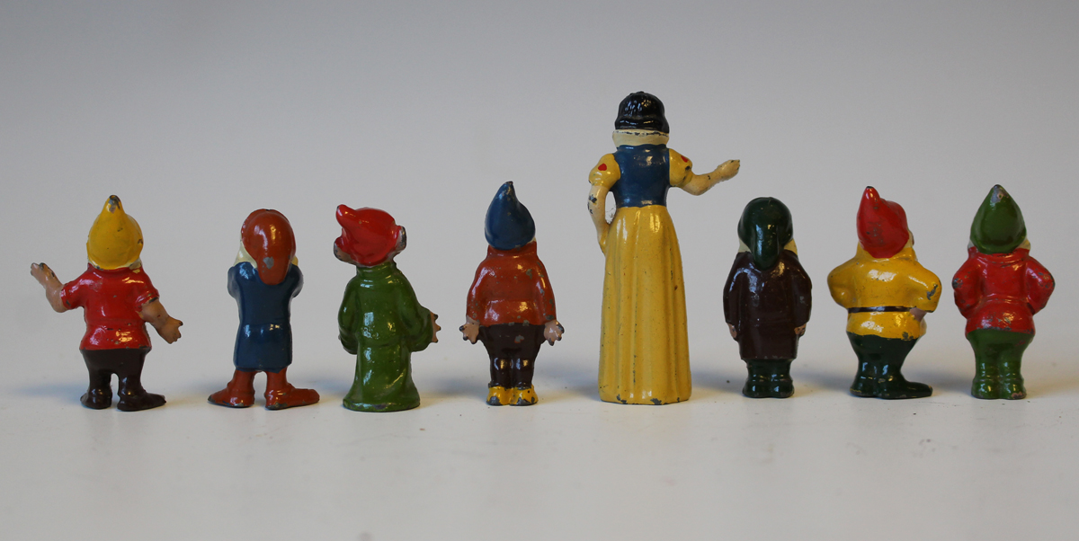 A Britains painted lead figure set No. 1654 Snow White and the Seven Dwarfs (paint chips), and a - Image 3 of 3