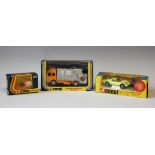 A Corgi Toys No. 342 Lamborghini P400 GT Miura, a Corgi No. 389 Bond Bug and a No. 1116 Shelvoke &