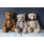 Three modern Steiff British Collector's Club growler mohair teddy bears, comprising No. 2009, height