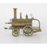 A 3-inch gauge brass 0-2-2-0 'Piddler' spirit fired locomotive (playwear and parts missing).Buyer’