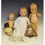 An Armand Marseille bisque head Dream Baby doll, impressed '341/4K', with painted moulded hair,