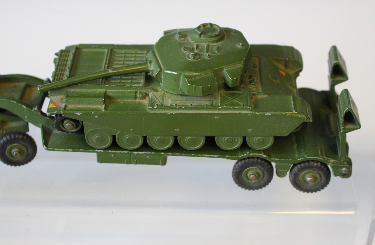 A small collection of Dinky Toys and Supertoys army vehicles, including a No. 651 Centurion tank and - Image 3 of 5