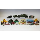A small collection of Dinky Toys and Supertoys army vehicles, including a No. 651 Centurion tank and