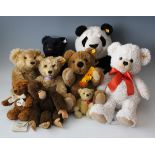 Eight modern Steiff bears, comprising Bobby, Lilly, James, 1959-2009 black bear, 1903 Classic,