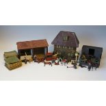 A collection of Britains and other lead farm and garden series livestock, figures and accessories,