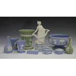 A collection of Wedgwood jasperwares, late 20th century, including a limited edition figure Ivy