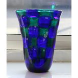 A Venini, Murano, Pezzato glass vase, originally designed circa 1955 by Fulvio Bianconi, the