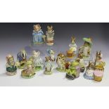 Fifteen Beswick Potter figures, comprising Chippy Hackee, Mr Jeremy Fisher, Hunca Munca, Cousin