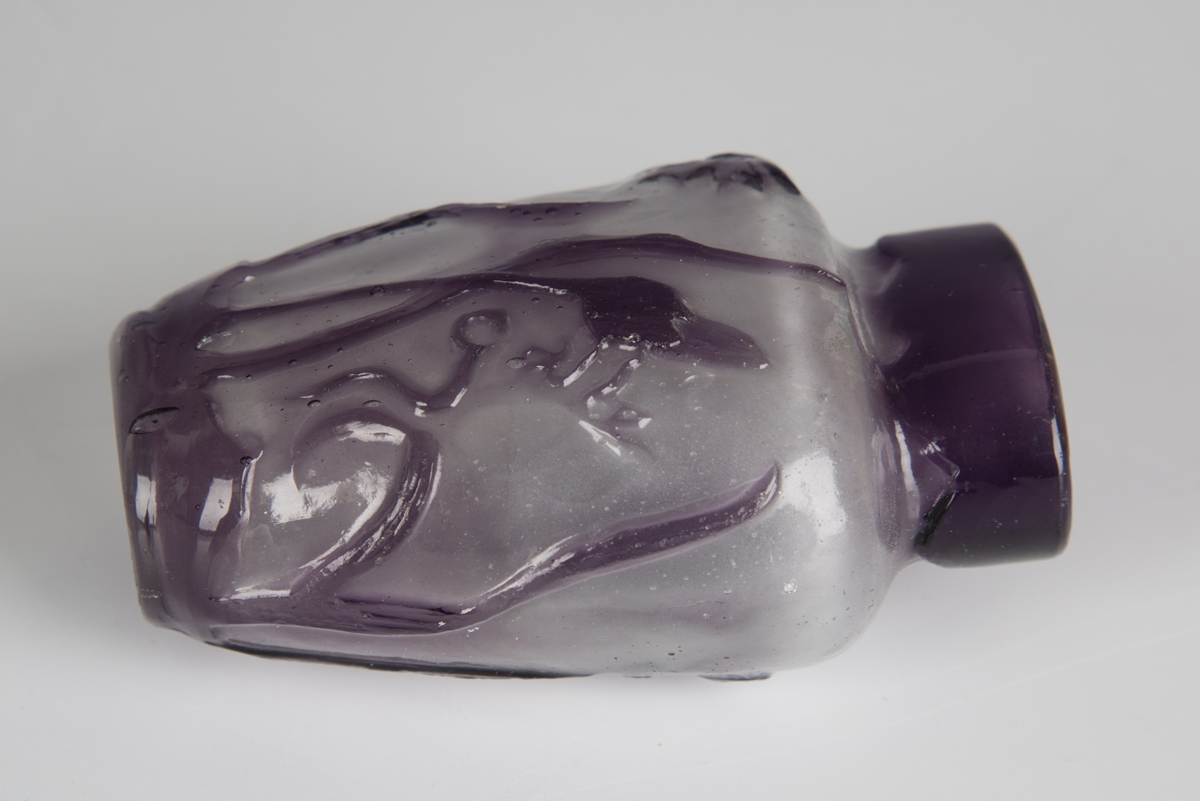 A small Gallé cameo glass vase, early 20th century, the flattened, shouldered tapering frosted - Image 2 of 4