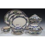 A Royal Doulton Merryweather pattern part service, comprising two tureens and covers, two