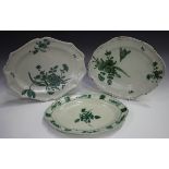 A mixed group of French faience plates and dishes, late 18th/19th century, probably Luneville,