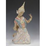 A Lladro gres stoneware figure Thai Dancer, No. 2069, height 43cm.Buyer’s Premium 29.4% (including