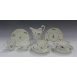 A mixed group of English porcelain teawares, late 18th century, including Worcester and