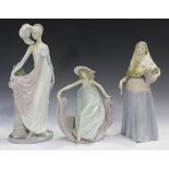 Three Lladro figures, comprising Socialite of the 20's, No. 5283, Lady from Majorca, No. 5420, and