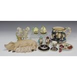 Two Royal Doulton Dutch Harlem Seriesware miniatures, early 20th century, comprising a jug, height