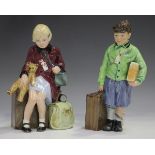 A pair of limited edition Royal Doulton figures, The Girl Evacuee, HN3203, numbered 8538, and The