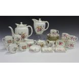 A Royal Crown Derby Derby Posies pattern part service, including coffee pot and cover, hot water jug
