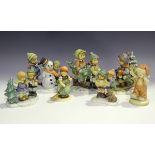 A Goebel Hummel figure Ride Into Christmas, No. 396, seven other Hummel figures, including five